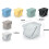 Prosperplast (White - black lid, 6 Litres) Sorting Box Bin Recycling Segregation Lidded Handle Wall mount 5 sizes 6 Colour 1