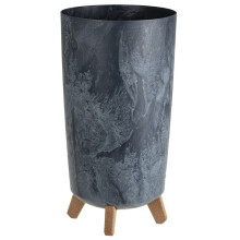 (Beton anthracite) Round Gracia Style Planter With Legs Tall Plant Pot Indoor Outdoor Garden Decor