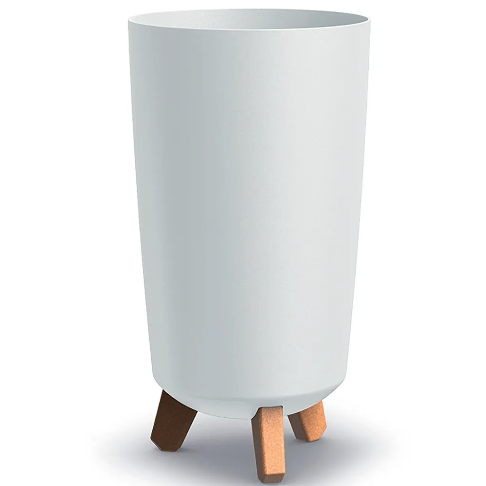 Prosperplast (White) Round Gracia Style Planter With Legs Tall Plant Pot Indoor Outdoor Garden Decor White