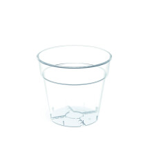 (16.5cm - 2.1L) Plant Pot Plastic Orchid Round Planter Transparent Clear Indoor Outdoor 5 Sizes