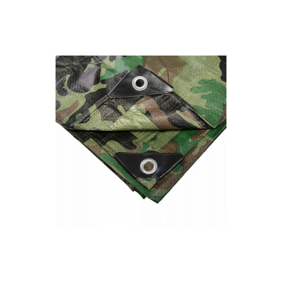 (Camo (90Gsm), 1.5 X 5M) Tarpaulin Heavy Duty Waterproof Cover Tarp Ground Sheet All Sizes Free Bungee X6 5063873040172