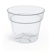(23.5cm - 5.4L) Plant Pot Plastic Orchid Round Planter Transparent Clear Indoor Outdoor 5 Sizes