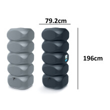 (Grey, 1000 Litres) Rainwater Tank Water Butt Garden Large Plastic Connection kit 320L 700L 1000L