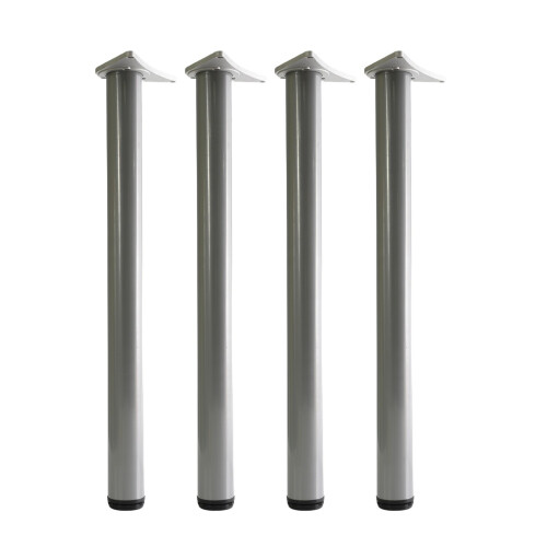 GTV (Silver, 71 cm) 4X Table Leg Breakfast Bar Worktop Adjustable Support Kitchen 710/820/870/1100mm