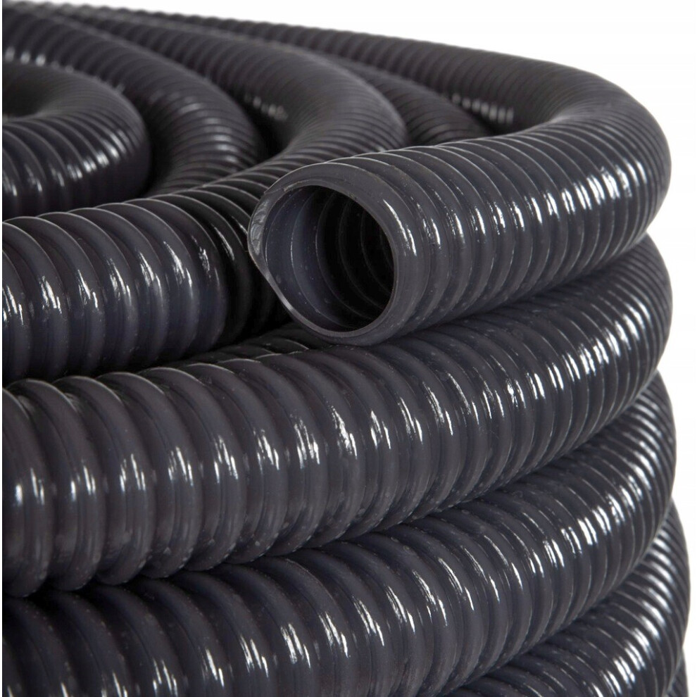 (10Cm, 25Mm + 2 Hose Clips) Waste Water Hose Flexible Water Hose - Caravan Motorhome Various Length Grey 5063873033051