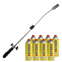 (Weed Wand + 8 Butane Cans) Weed Burner Wand Butane Gas Cordless Garden Lance Torch Weed Killer Blowtorch
