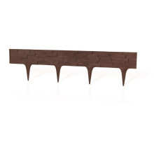 (Brown) Garden Lawn Edging Wall Lawn Border Garden Fencing DIY Flexible Landscape 2.4m