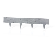 (Grey) Garden Lawn Edging Wall Lawn Border Garden Fencing DIY Flexible Landscape 2.4m