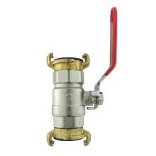 (1" Valve + Geka) Full flow valve/tap with brass geka type hose quick coupling fittings 1/2 3/4 1"