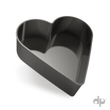 (Black) Heart Shape Pot Container Box Plant Pot Case Multipurpose Valentine's 24x25cm