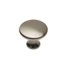 (Brushed Steel) Kitchen Cupboard Cabinet Door Drawer Round Knob Handle Udine by GTV 7 Colours