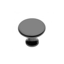 (Black Chrome) Kitchen Cupboard Cabinet Door Drawer Round Knob Handle Udine by GTV 7 Colours