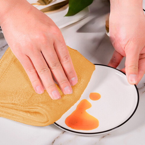Microfiber Cleaning Cloth Absorbent Lint-Free 2-Pack Orange