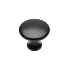 (Black Matt) Kitchen Cupboard Cabinet Door Drawer Round Knob Handle Udine by GTV 7 Colours