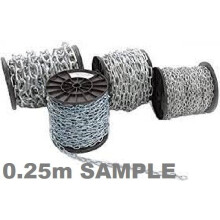 (10m, 2 mm) Steel Chain Strong Heavy Duty Zinc Galvanised Welded Security Links 2mm - 12mm