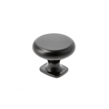 (Black Matt) Kitchen Cupboard Cabinet Door Drawer Round Knob Handle Lorena by GTV 4 Colours