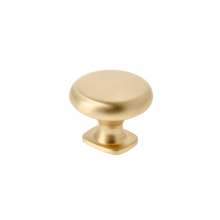 (Brushed Gold) Kitchen Cupboard Cabinet Door Drawer Round Knob Handle Lorena by GTV 4 Colours