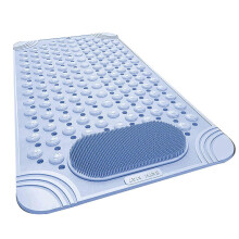 Bathtub Mat Non- Rubber Shower Mat with Drain Holes Suction Cups, Quick Drain, Feet Massage, Bath M