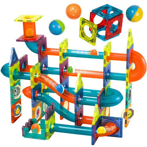 Magnetisches Bausteinset, 96 Teile, Kugelbahn-Spielzeug