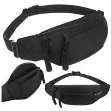 Laufgürteltasche, schwarz, 2 Liter Fassungsvermögen, verstellbarer Riemen