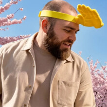 Palm-Shaped Sun Shading Headband - Adjustable With A Novel Palm-Shaped Design, Suitable For Outdoor Sun Protection, Such As Beach Trips Or Walks.