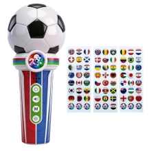Megafono per tifo, microfono da calcio, strumento per fare rumore sportivo, altoparlante con adesivi, per calcio, giorno della partita, even