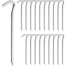 20 Stück Zeltnägel, Bodenanker, Metallnägel, Campingnägel zum Aufstellen von Zelten, Camping, Outdoor-Dekoration