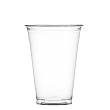 (No Lid, 100) Smoothie Milkshake Cups Lids 10oz 12oz 15oz Clear Plastic Domed Pet Reusable