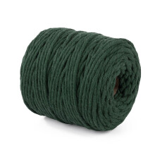 (Green, 50 Metres) 29 Colours BRAIDED 3mm Macrame Cotton Cord String Rope Craft Jewellery Rustic