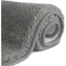 Microfiber Shag Non-slip Bath Mat, Machine Washable Floor Mat with Soft Water Absorbent Microfiber for Bathtub, Shower