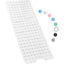 Kongqtee Bathtub Mat Non Slip  100 x 40 CM Non Slip Bath Mat  Easy Clean Non Slip Shower Mats  Sturdy Suction Cup Attaching  Comfortable for Feet  Dra