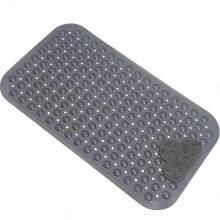 40cm*70cm Bath Mat Shower Mat Non-slip Bath Mat with Suction Cups Bath Mat for Bathtub Bathroom Mat Machine Washable (gray)