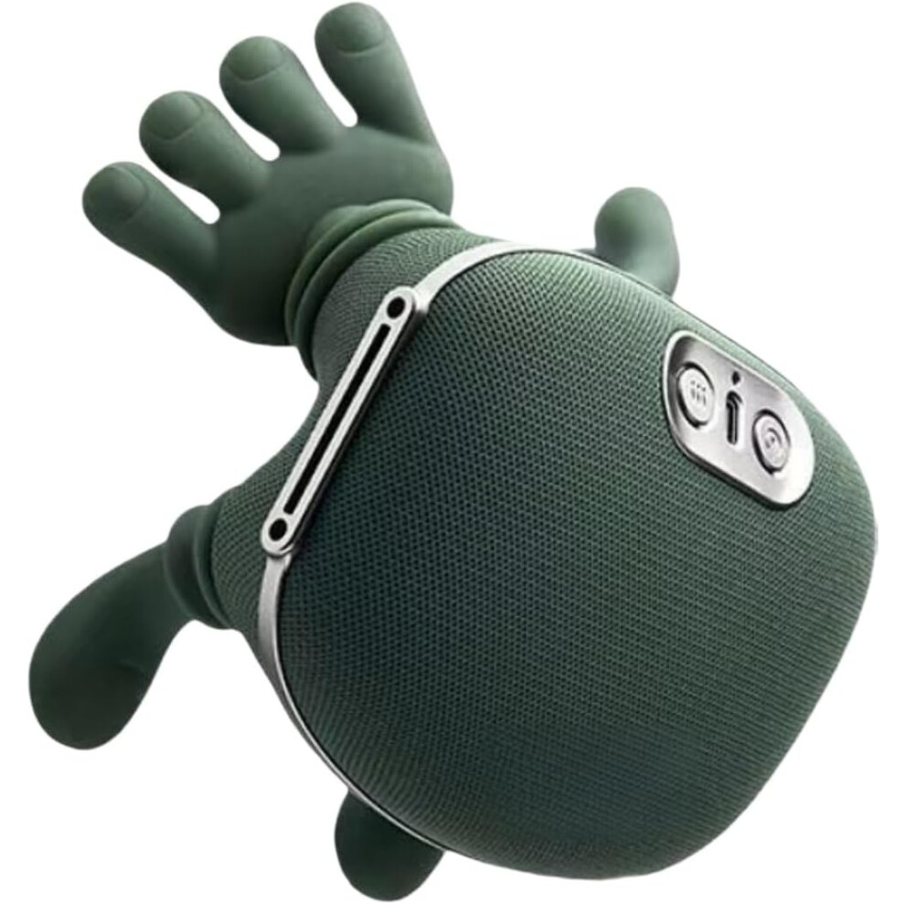 Green Portable Shiatsu Neck And Back Massager, Electric Deep Tissue 4D Kneading Massage, Simulated Human Hand Design For Pain Relief (Green)