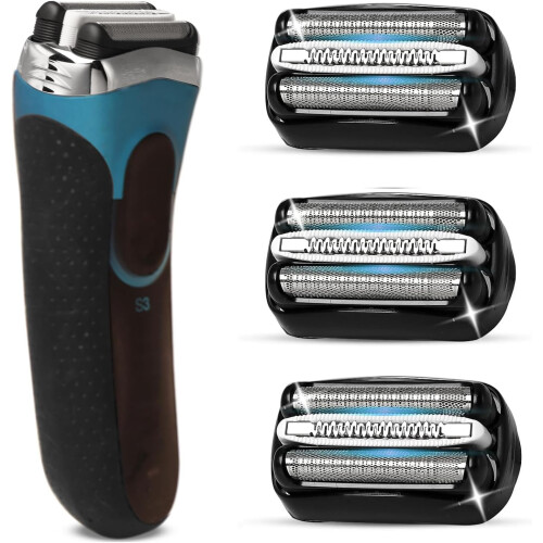 3 Pack 32b Replacement Heads Compatible With Braun Series 3 S3 All Models