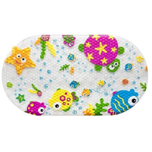 Suuyar Baby Non Slip Bath Mat, Childrens Bath Mat Anti Mould Baby Bathtub Mat Safety Toddlers and Nippers Bathroom Shower Tub Mats with Suction Cups,