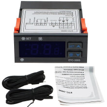 Etc-3000 Mini Temperature Controller Refrigerator Thermostat Regulator Thermoregulator Ntc Dual Sen-hy