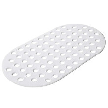 Non-slip bathtub and shower mat, machine washable, safe for kids.