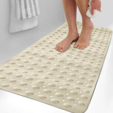 Secure Grip Non Slip Bath Mat with 200 Suction Cups for Bathtub and Shower Extra Long Design with Drainage Holes Easy to Clean