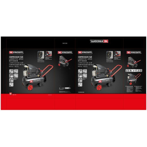 Facom Kompressor - Horizontal - Facom - Induktionsmotor - 24 L - 2,5 PS - 10 bar 1