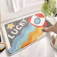 (Lucky Firearrow) Mat Multipurpose Luxury Shaggy High Absorbent Slip Resistance Cute Rug for Bathtub Shower and Bath Room