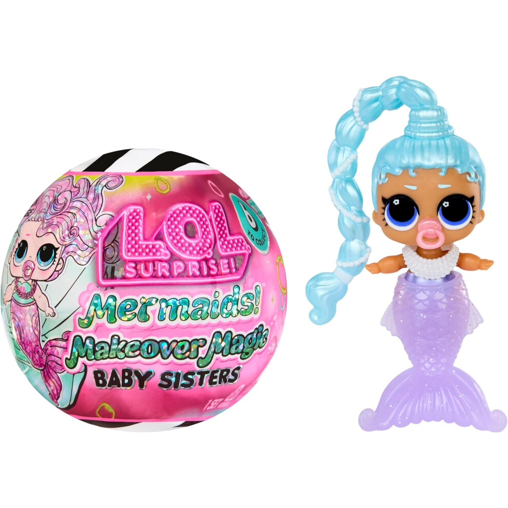 L.o.l. Surprise! Lol Surprise Mermaids Makeover Magic Baby Sisters With Color-Changing Mermaid Tails And Shell-Inspired Display Ball, Collectible Dolls, Kids Ages 4+