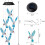 Hummingbird Solar Wind Chimes 25 inch Blue 7
