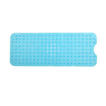 (blue) Bathtub mat non-slip household suction cup foot pad translucent cushion rectangular 100x40cm
