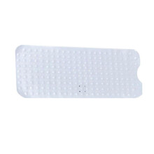 (white) Bathtub mat non-slip household suction cup foot pad translucent cushion rectangular 100x40cm