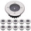10 Pack LED Solar Ground Lights, IP65 Waterproof, Cool White Round, Energy Class A+ 1