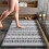 Super Absorbent Non-Slip Bath Mat, Gray Polyester Rug with Rubber Backing, Quick-Drying, Compatible with Bathtubs 1