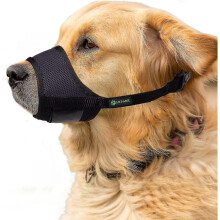 Ilepark Soft Breathable Mesh Dog Muzzle, Anti-bite And Bark Adjustable Buckle for Large, Medium And Small Dogs (s, Black)-hao