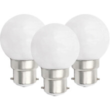Dimmable B22 LED Bulb 3W Golf Ball Light compatible with Warm White Lighting