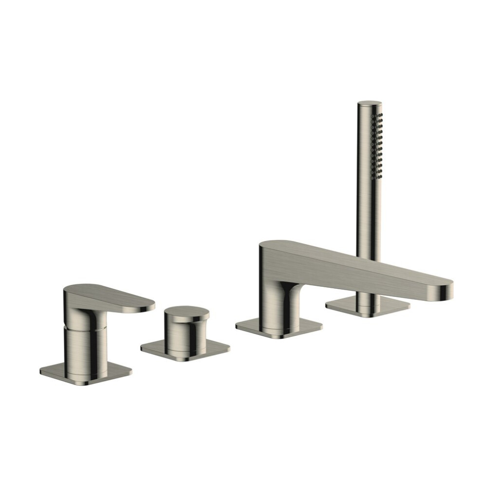 Rak Ischia 4 Hole Bath/Shower Mixer Nickel 5056176023812