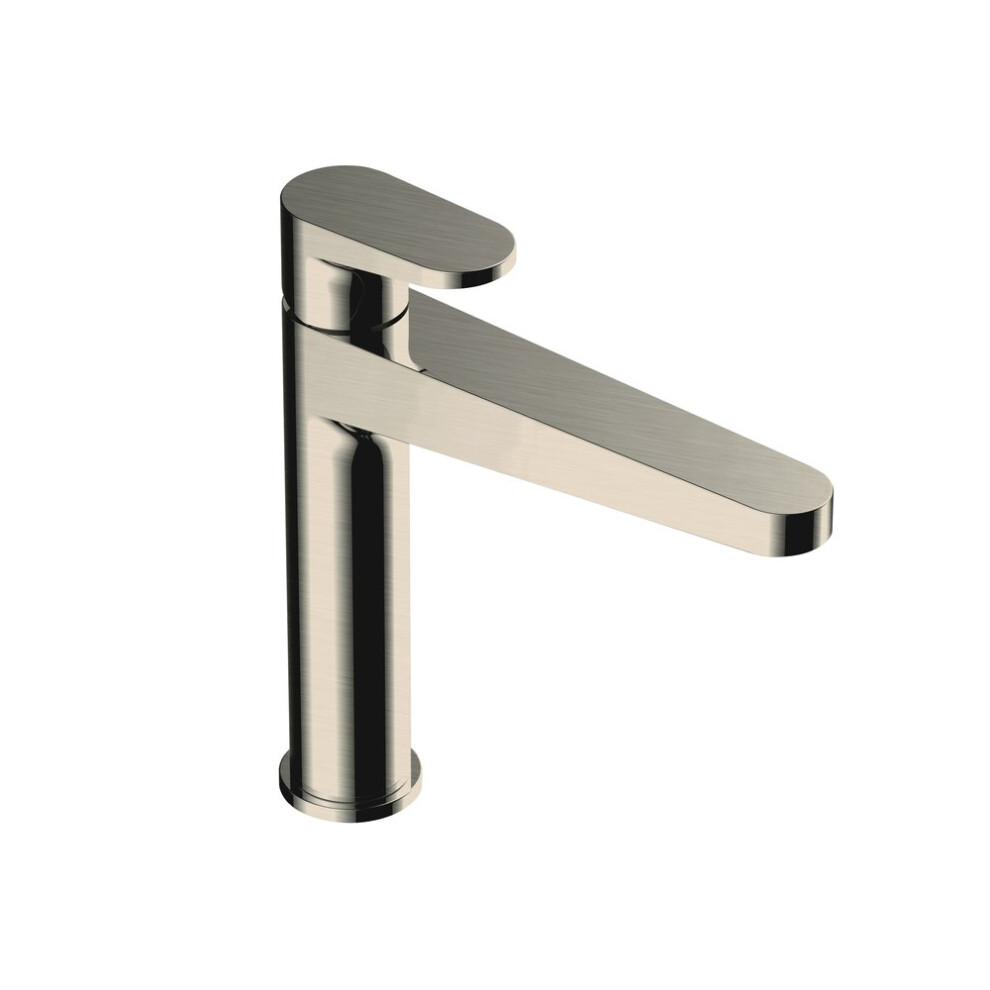 Rak Ischia Mid Height Basin Mixer Nickel 5056176023652